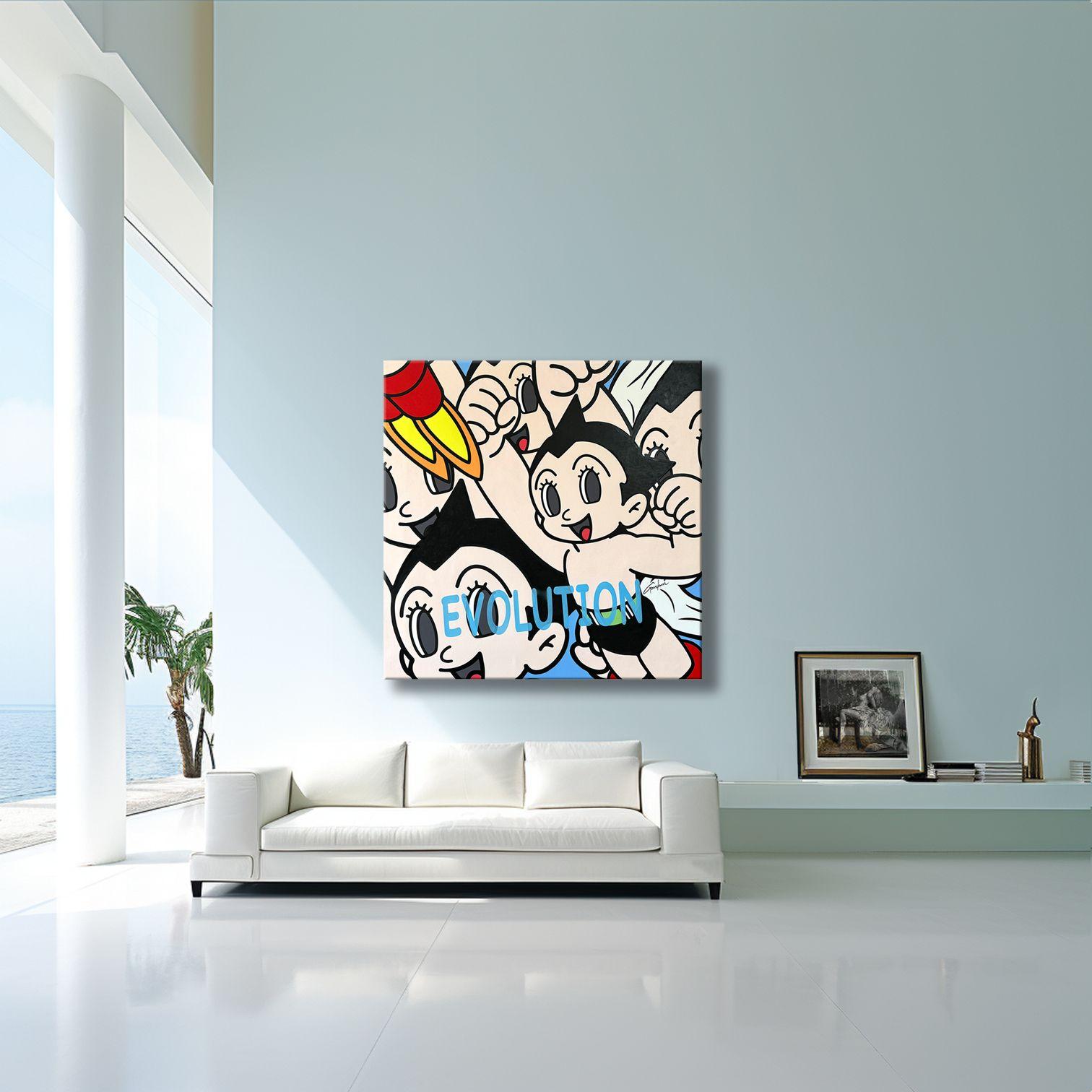 Astro Boy Evolution, Pittura, Acrilico su tela in vendita 1