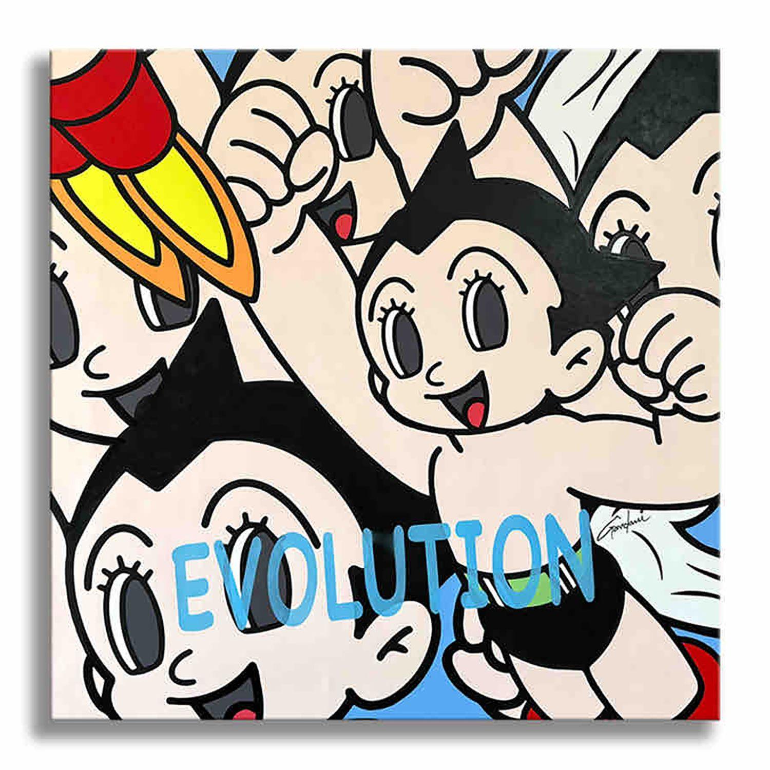 Astro Boy Evolution, Pittura, Acrilico su tela in vendita 2