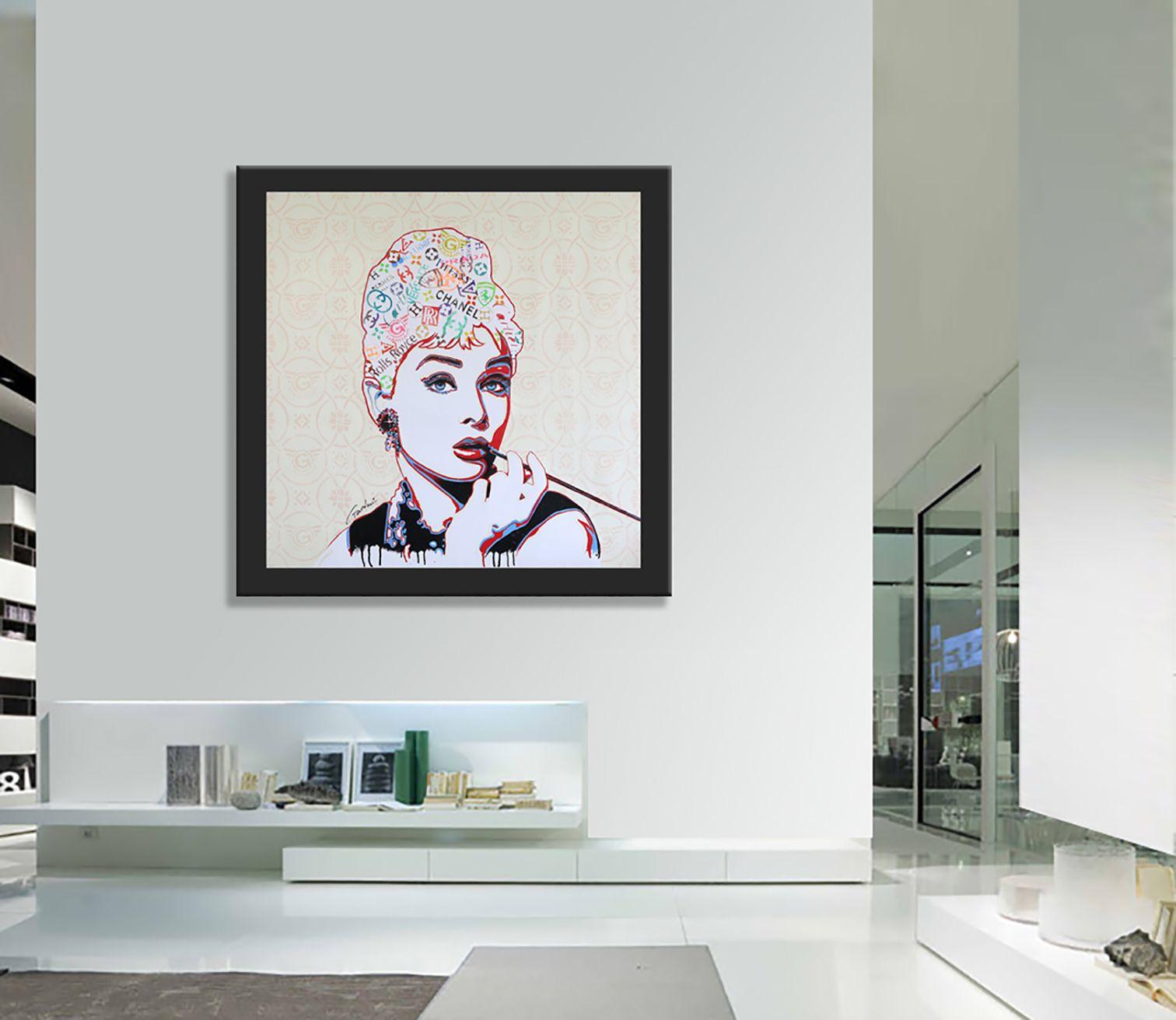 Audrey Diamond – Originalgemälde auf Leinwand, Gemälde, Acryl auf Leinwand (Pop-Art), Painting, von Gardani Art
