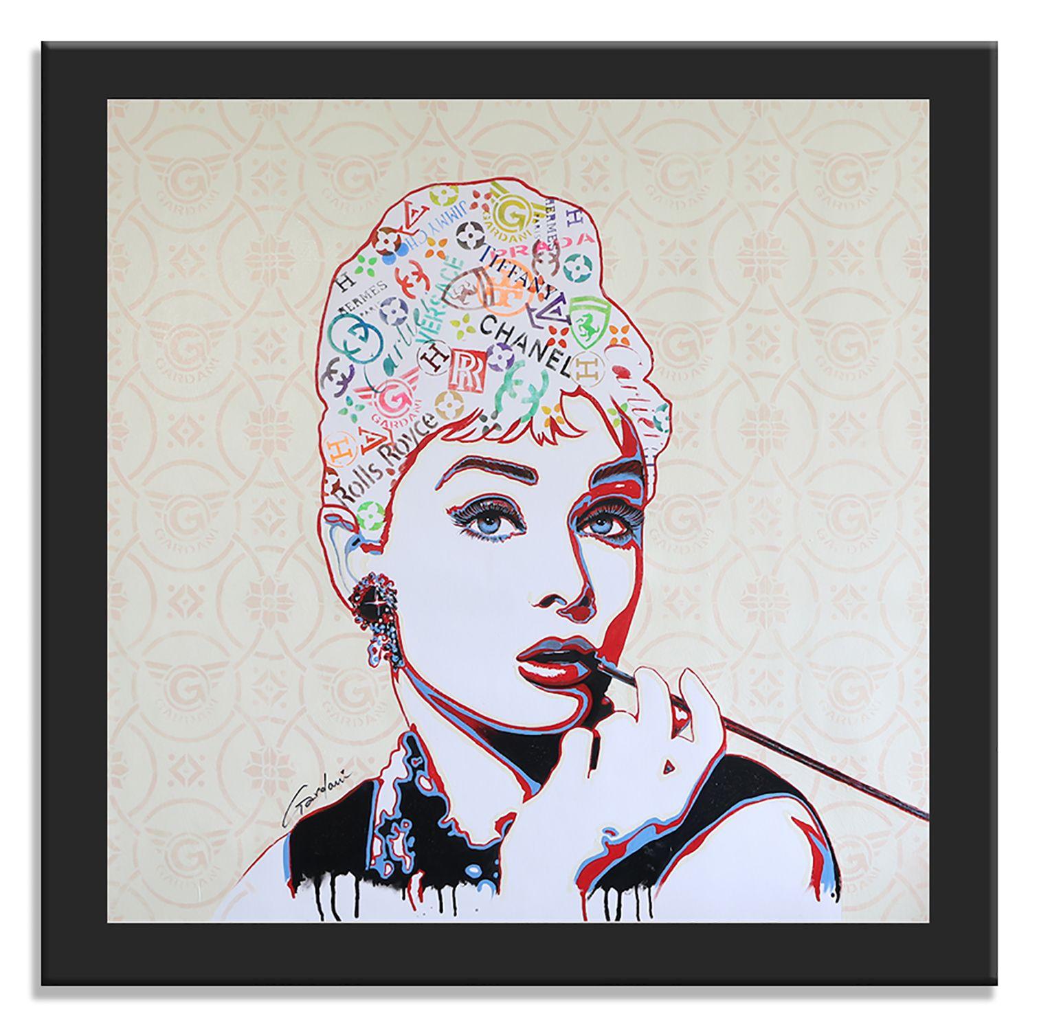 Einzigartiges Pop-Art-Originalgemälde auf Leinwand von Gardani für Sie verfügbar. Handsigniert vom Künstler auf der Vorder- und Rückseite, mit offiziellem Gardani-Echtheitszertifikat mit einer einmaligen Dollarschein-Sequenz als Registrierungsnummer