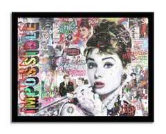 Audrey Hepburn â€“ Nothing is impossible 2, Painting, Acrylic on Canvas