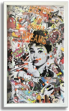 Audrey Hepburn Oro, Pintura, Acrílico sobre papel