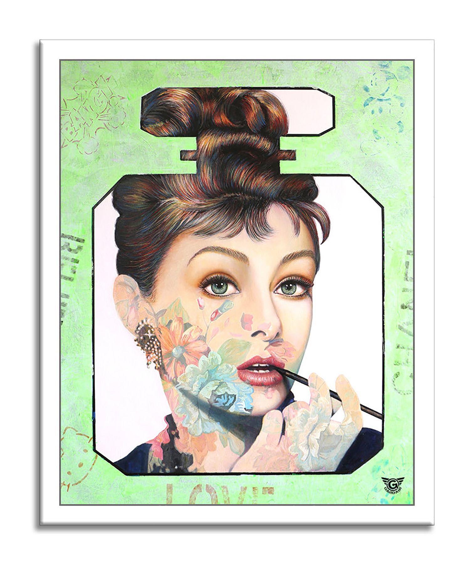 Audrey Joy Chanel - Original Painting on Canvas, Painting, Oil on Canvas For Sale 3
