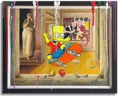 Bart escaping from the Conversation, Painting, Oil on Canvas