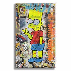 Bart Peace & Love Man, Painting, Acrylic on Canvas
