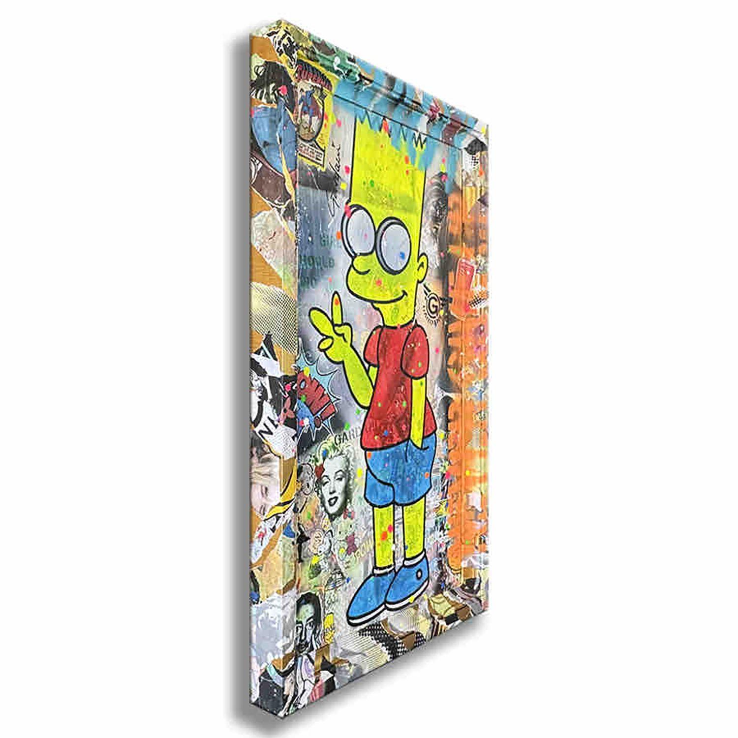 Einzigartiges Pop-Art-Originalgemälde auf Leinwand von Gardani, handsigniert vom Künstler auf der Vorder- und Rückseite, kommt mit offiziellem Gardani-Echtheitszertifikat mit einer einzigartigen Dollarschein-Sequenz als Registrierungsnummer für