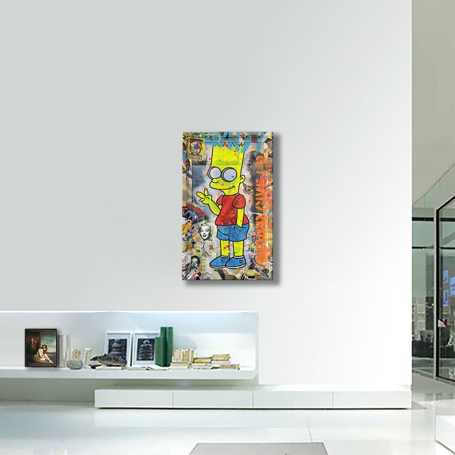 Bart Peace & Love Man, Gemälde, Acryl auf Leinwand im Angebot 2