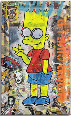Bart Peace & Love Man, Painting, Acrylic on Canvas