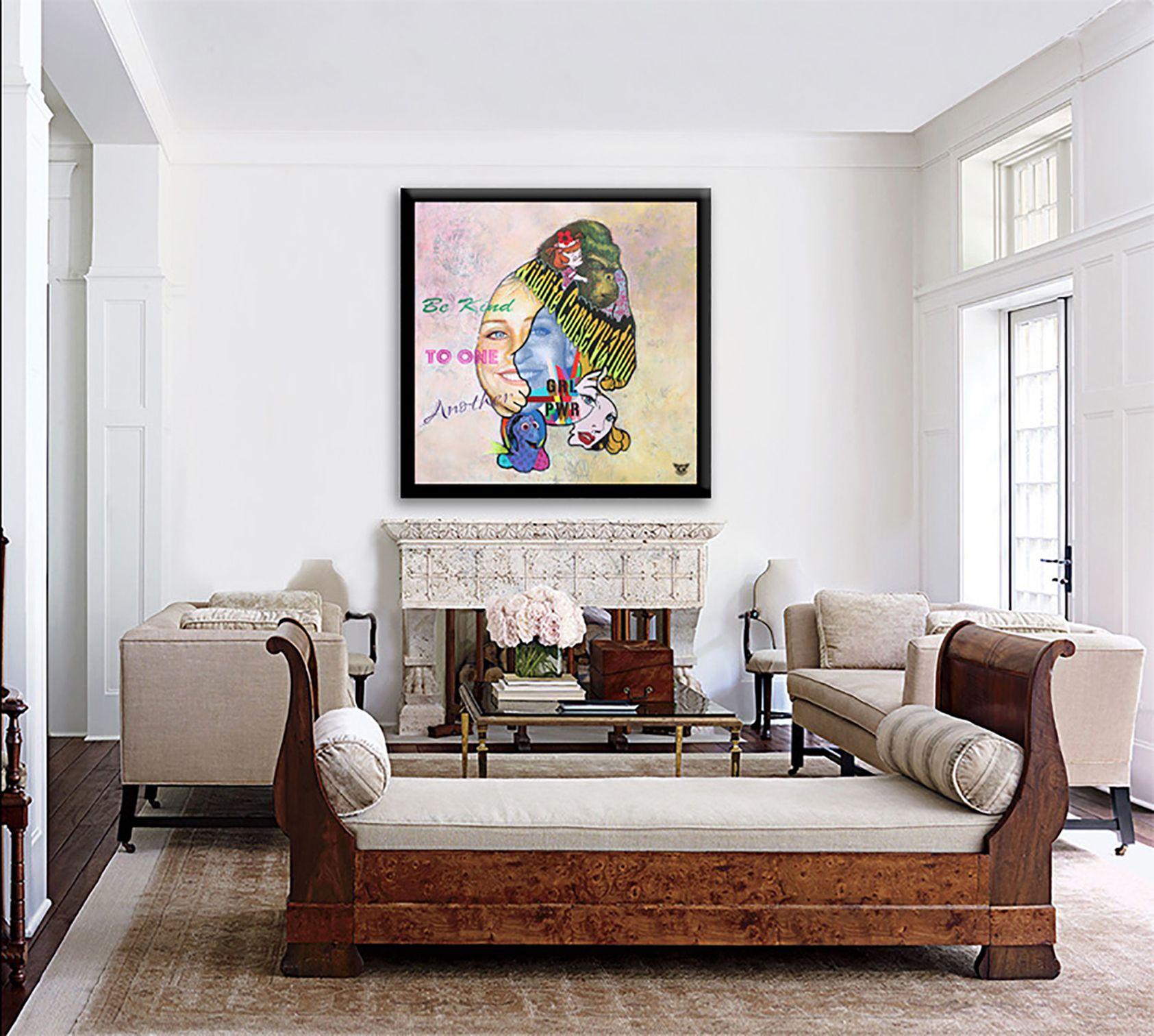 Be Kind Ellen DeGeneres, Painting, Acrylic on Canvas For Sale 2