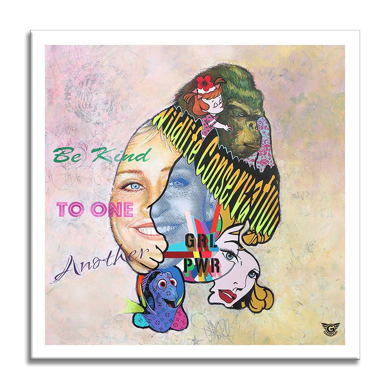 Be Kind Ellen DeGeneres, Painting, Acrylic on Canvas For Sale 3