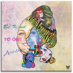 Be Kind Ellen DeGeneres, Painting, Acrylic on Canvas