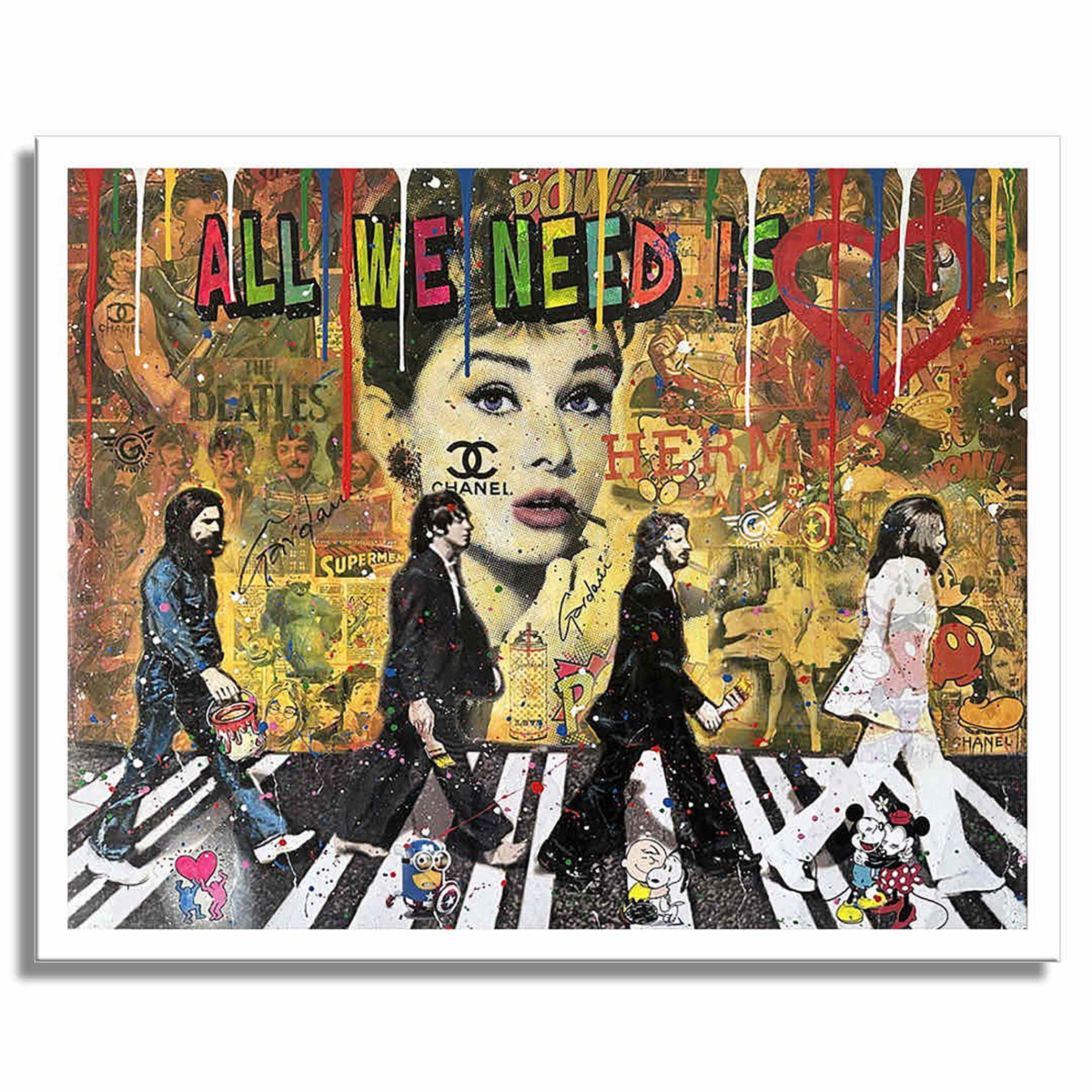 Beatles Best Friends, Gemälde, Acryl auf Leinwand im Angebot 1