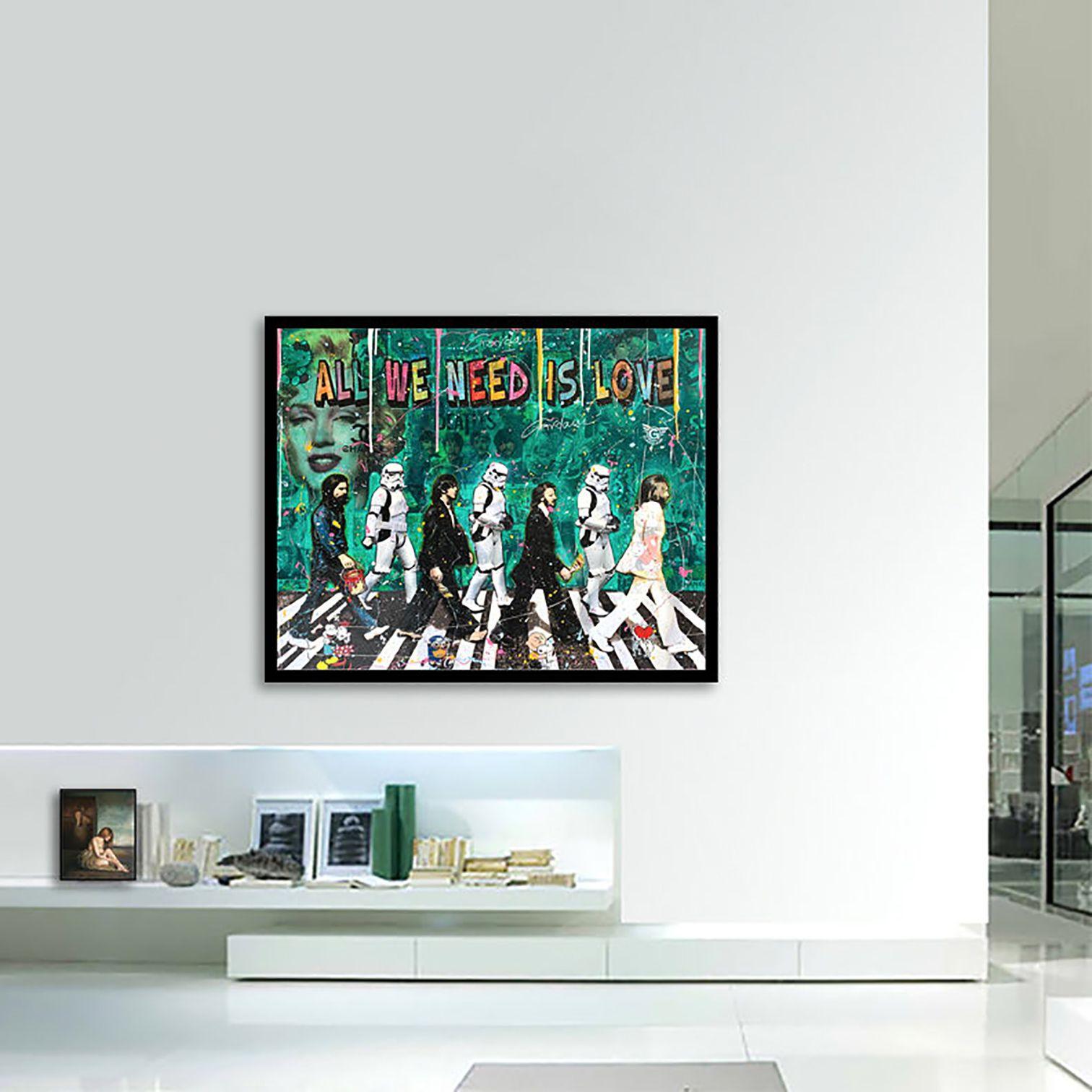 Beatles Star Wars, Painting, Acrylic on Canvas For Sale 2