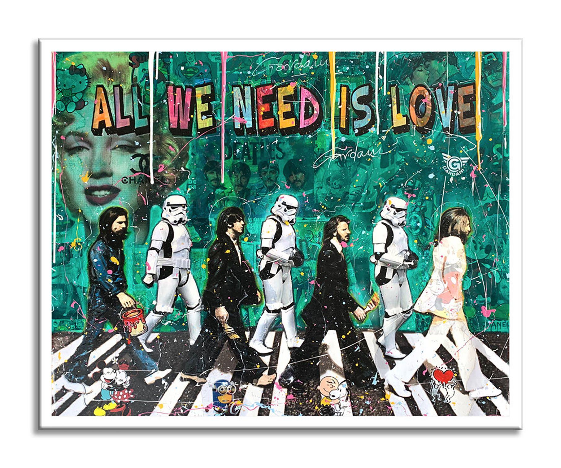Beatles Star Wars, Painting, Acrylic on Canvas For Sale 3