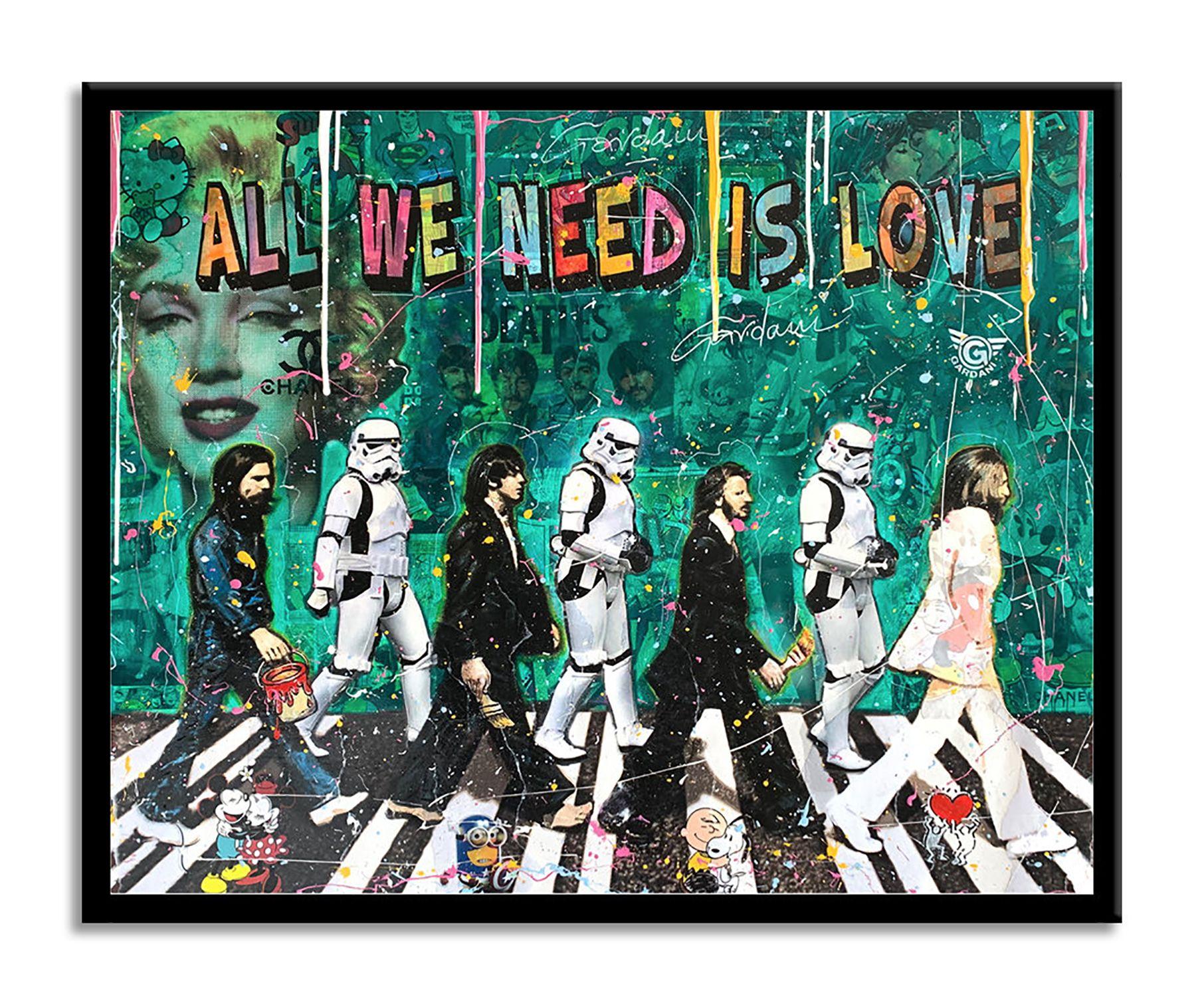 Beatles Star Wars, Painting, Acrylic on Canvas