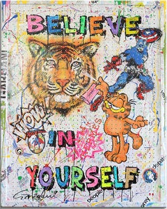 Believe in Yourself - Original Painting on Canvas, Painting, Acrylic on Canvas