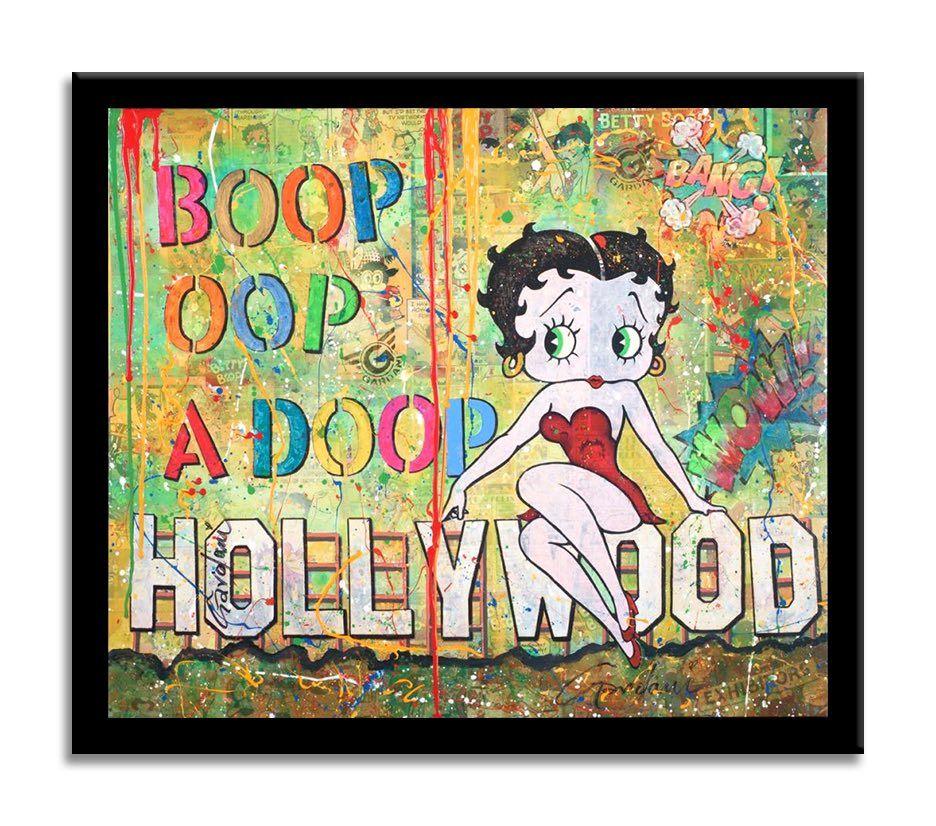 Betty Boop Hollywood, Gemälde, Acryl auf Leinwand (Pop-Art), Painting, von Gardani Art