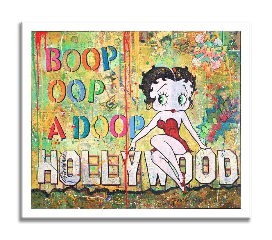 Betty Boop Hollywood, Gemälde, Acryl auf Leinwand im Angebot 1