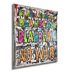 Blah No War â€“ Original Painting on Canvas, Painting, Acrylic on Canvas