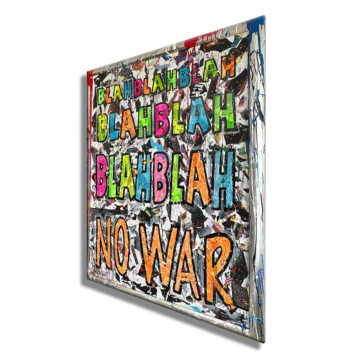 Blah No War â€“ Original Painting on Canvas, Painting, Acrylic on Canvas For Sale 2