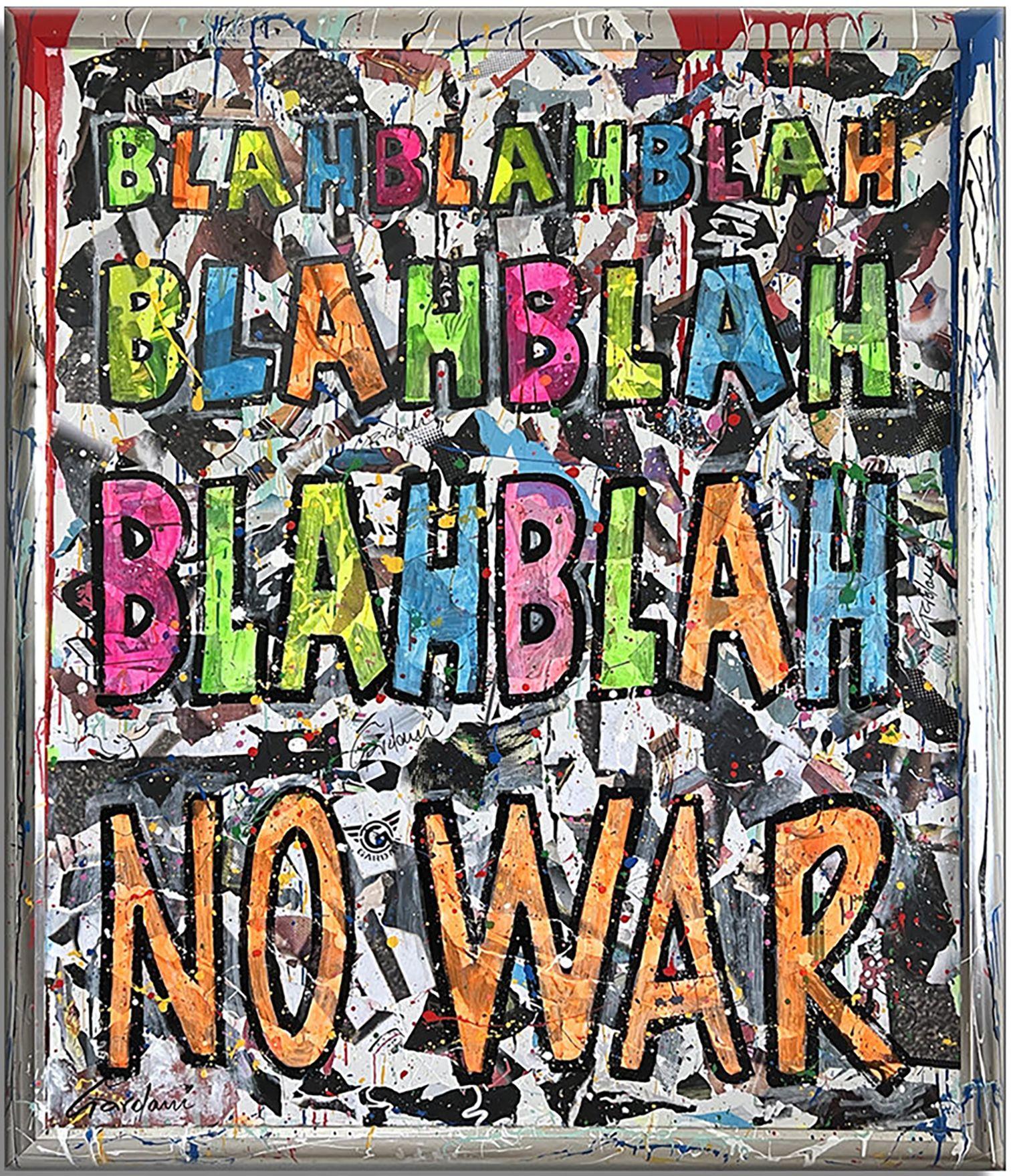 Blah No War - Peinture originale sur toile, Peinture, Acrylique sur toile - Painting de Gardani Art