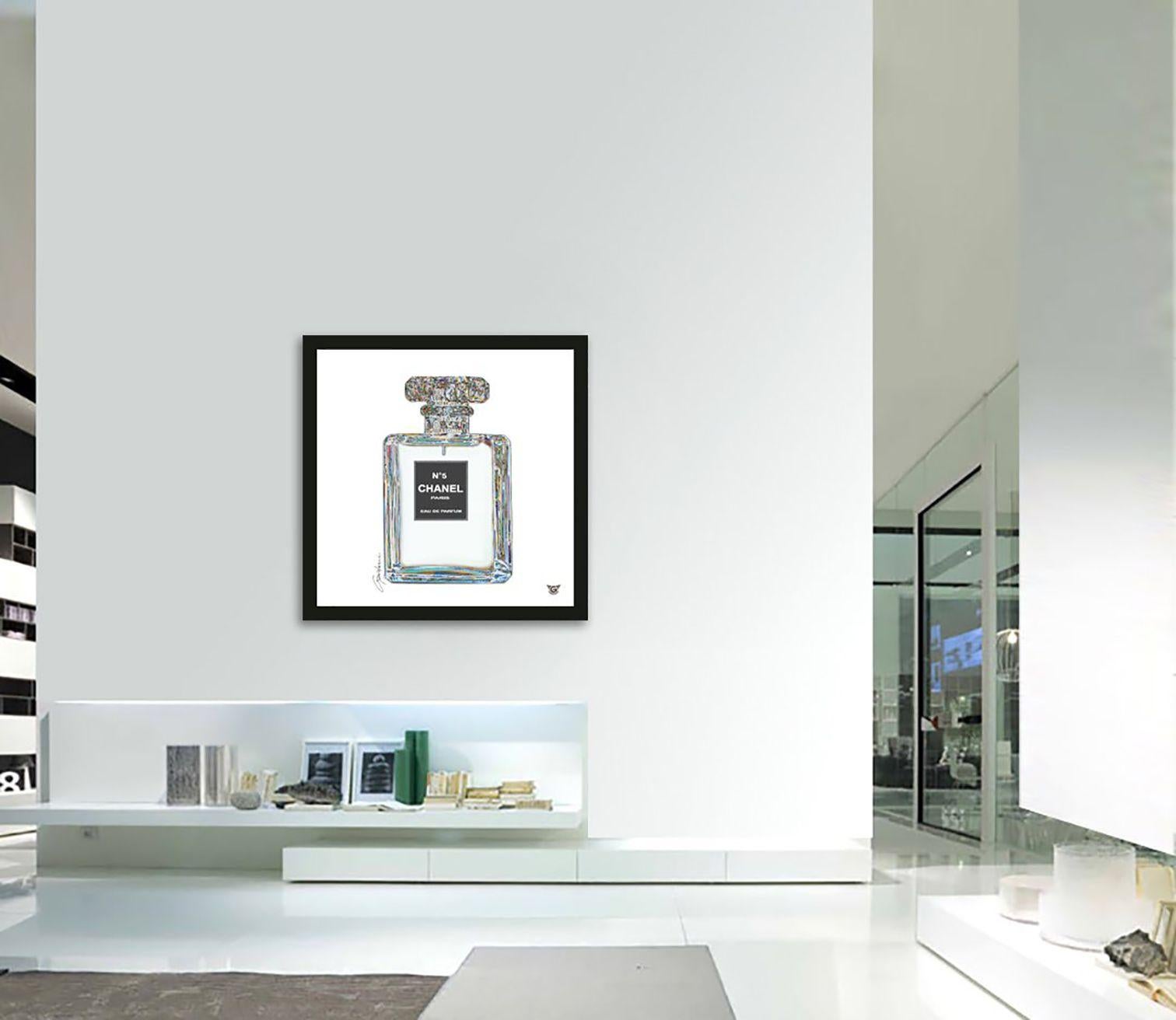 Blanc Parisienne – Originalgemälde auf Leinwand, Gemälde, Acryl auf Leinwand im Angebot 1