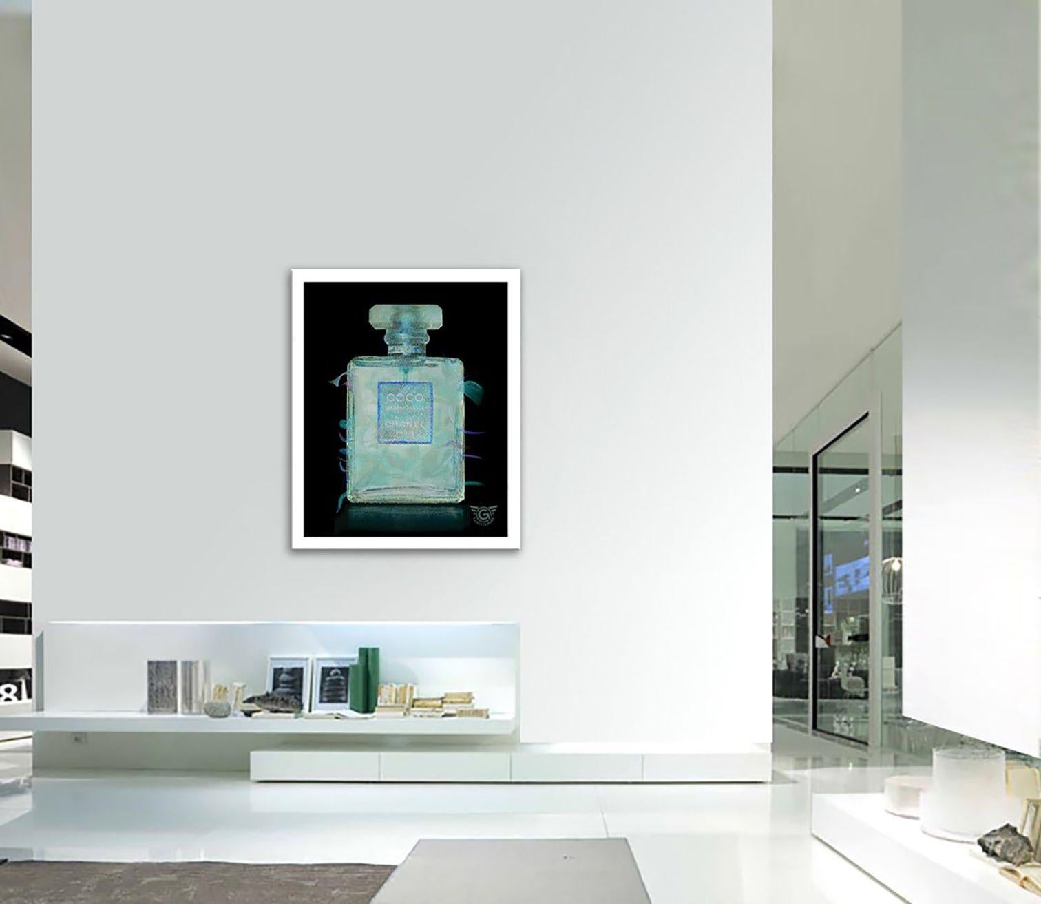 Bleu Majestic  - Original Painting on Canvas, Painting, Oil on Canvas For Sale 2