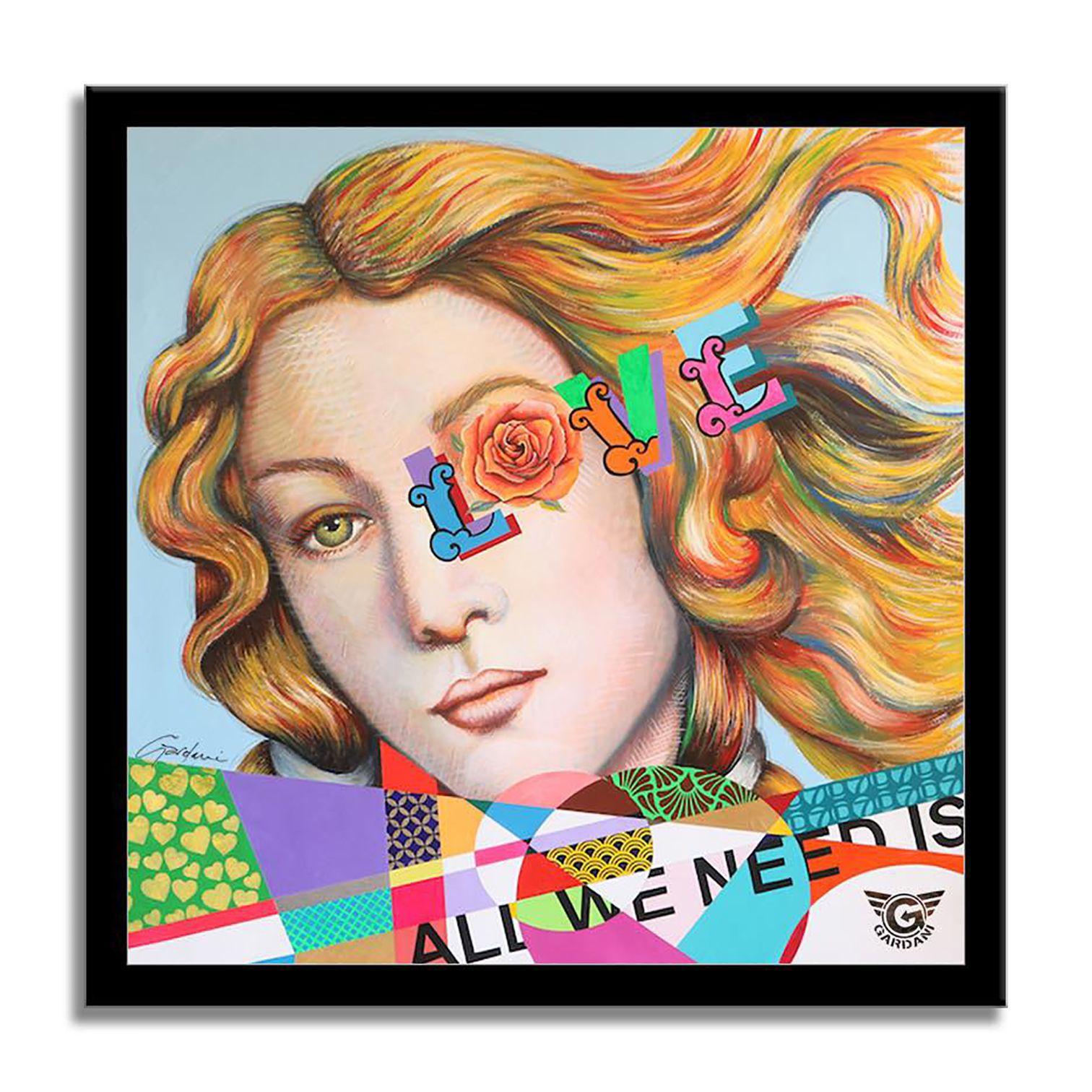 Botticelli-All we need is Love, Painting, Oil on Canvas For Sale 1