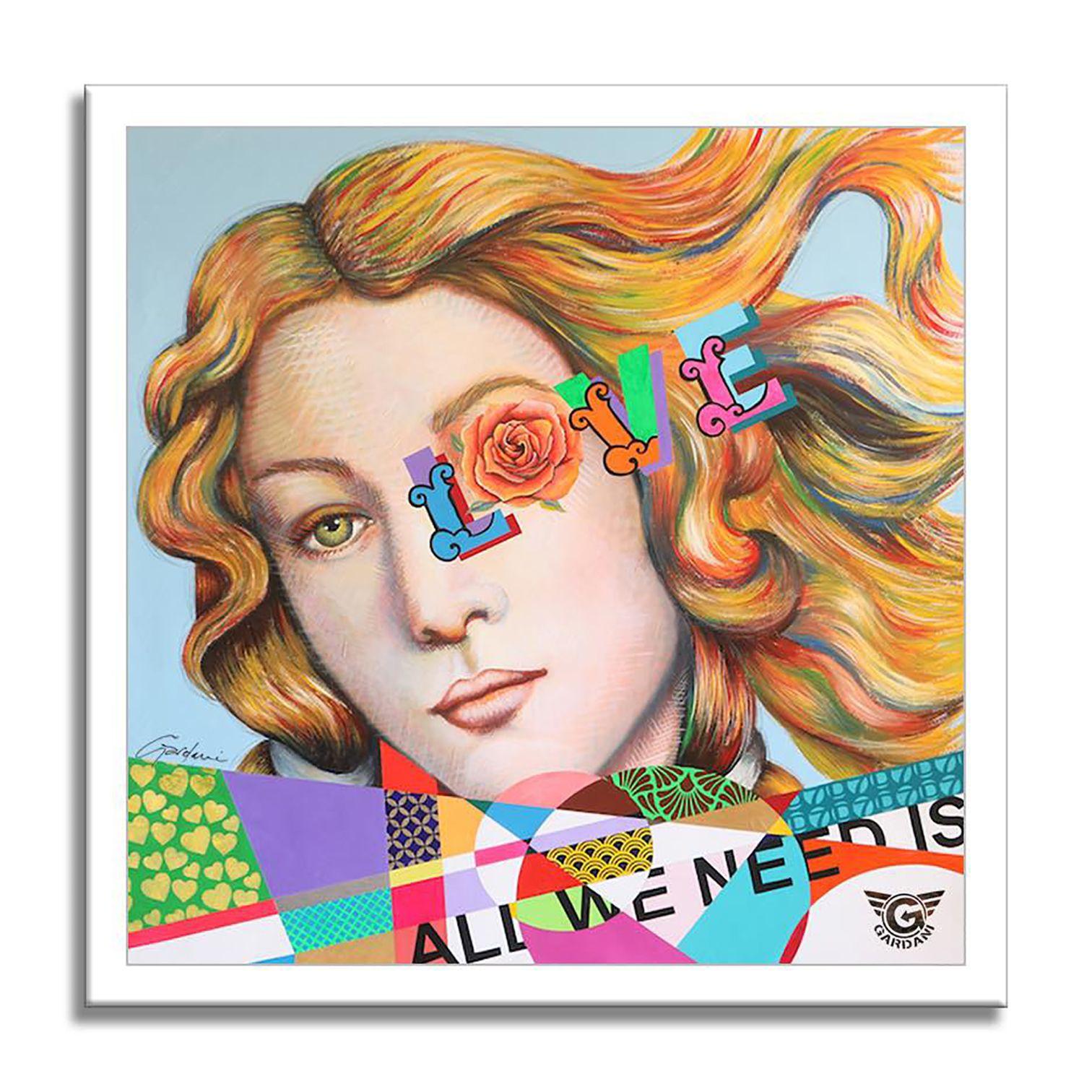 Botticelli-All we need is Love, Painting, Oil on Canvas For Sale 2