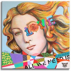Botticelli-All we need is Love, Painting, Oil on Canvas