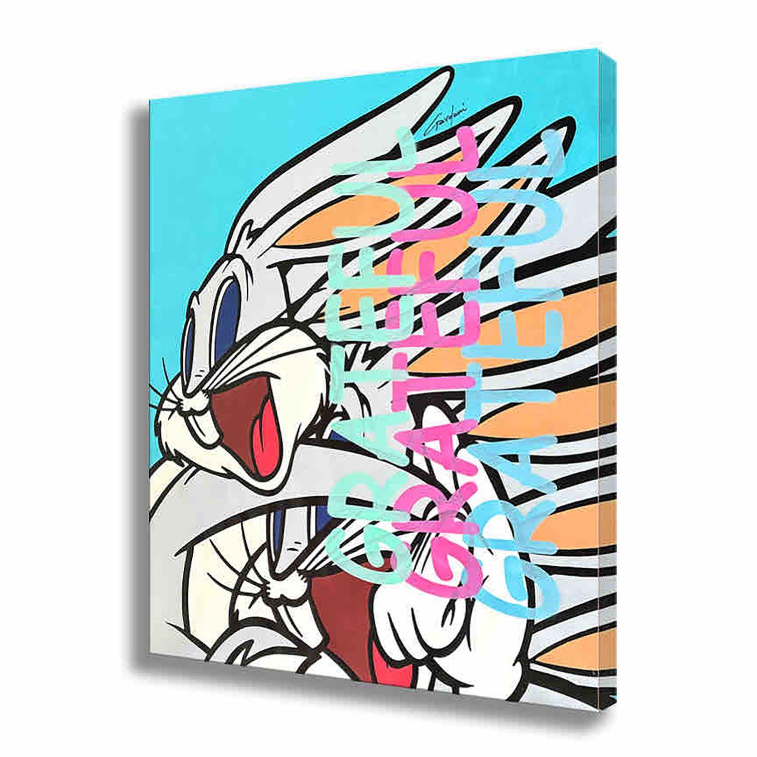 Pintura original de arte pop sobre lienzo, única en su género, de Gardani, disponible para ti. Firmado a mano por el Artista por delante y por detrás, viene con Certificado de Autenticidad oficial Gardani con una secuencia única de billetes de dólar