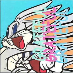 Bugs Bunny Way Out -  Original Painting on Canvas, Painting, Acrylic on Canvas