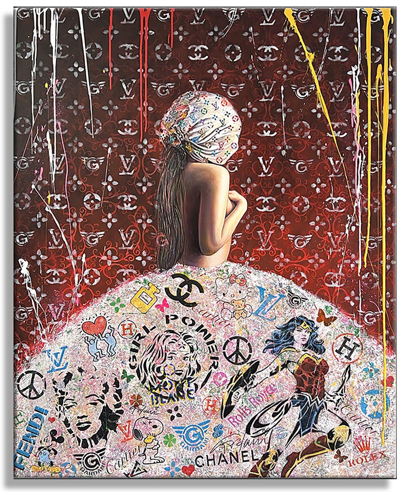 Schmetterlingsmelodie  â€ Originalgemälde auf Leinwand, Gemälde, Acryl auf Leinwand – Painting von Gardani Art