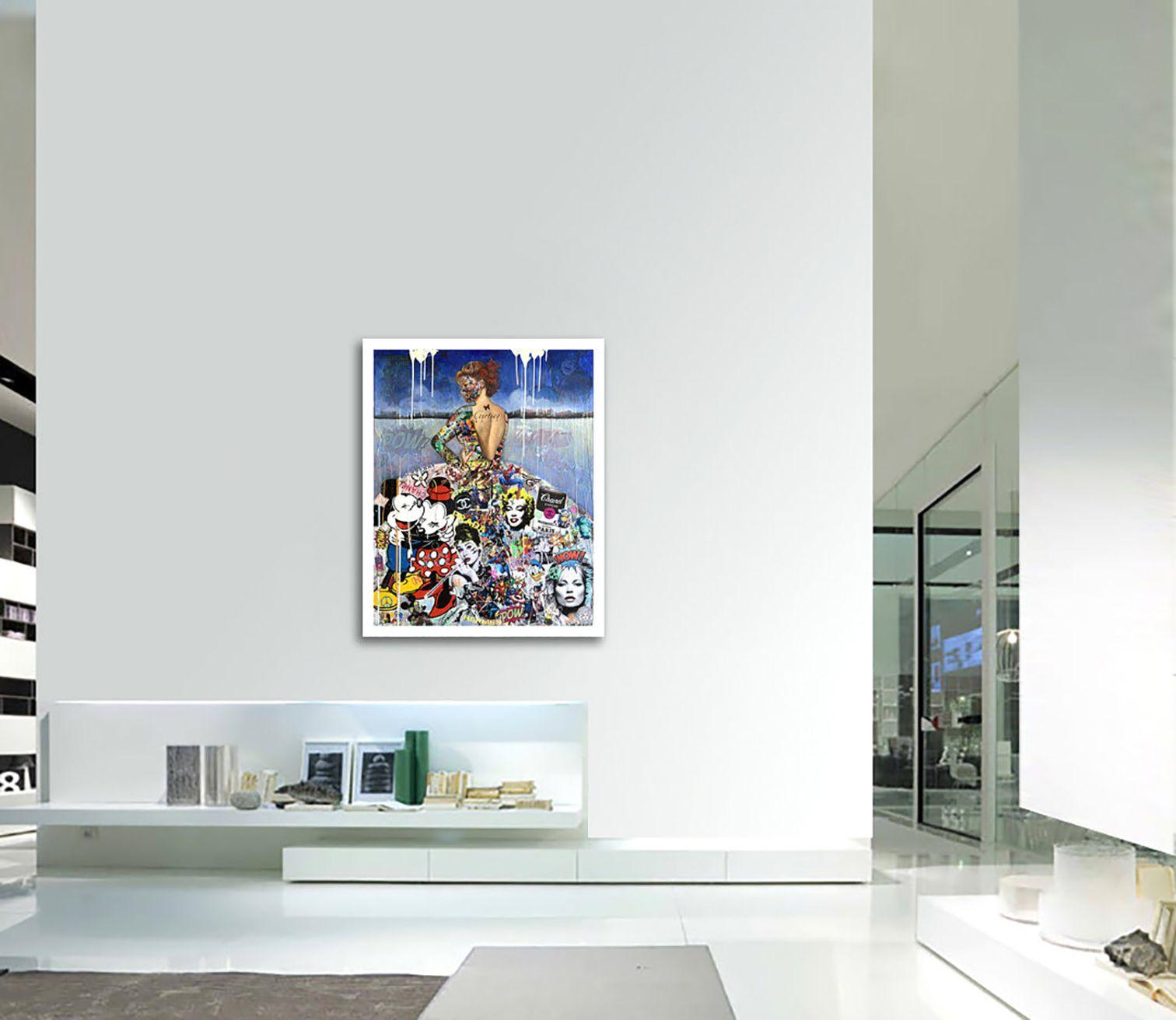 Cartier Audrey Marilyn Kate, Gemälde, Öl auf Leinwand im Angebot 2