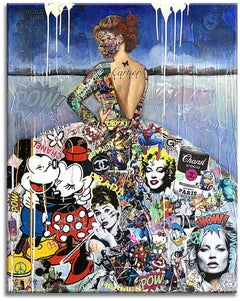 Cartier Audrey Marilyn Kate, Painting, Oil on Canvas