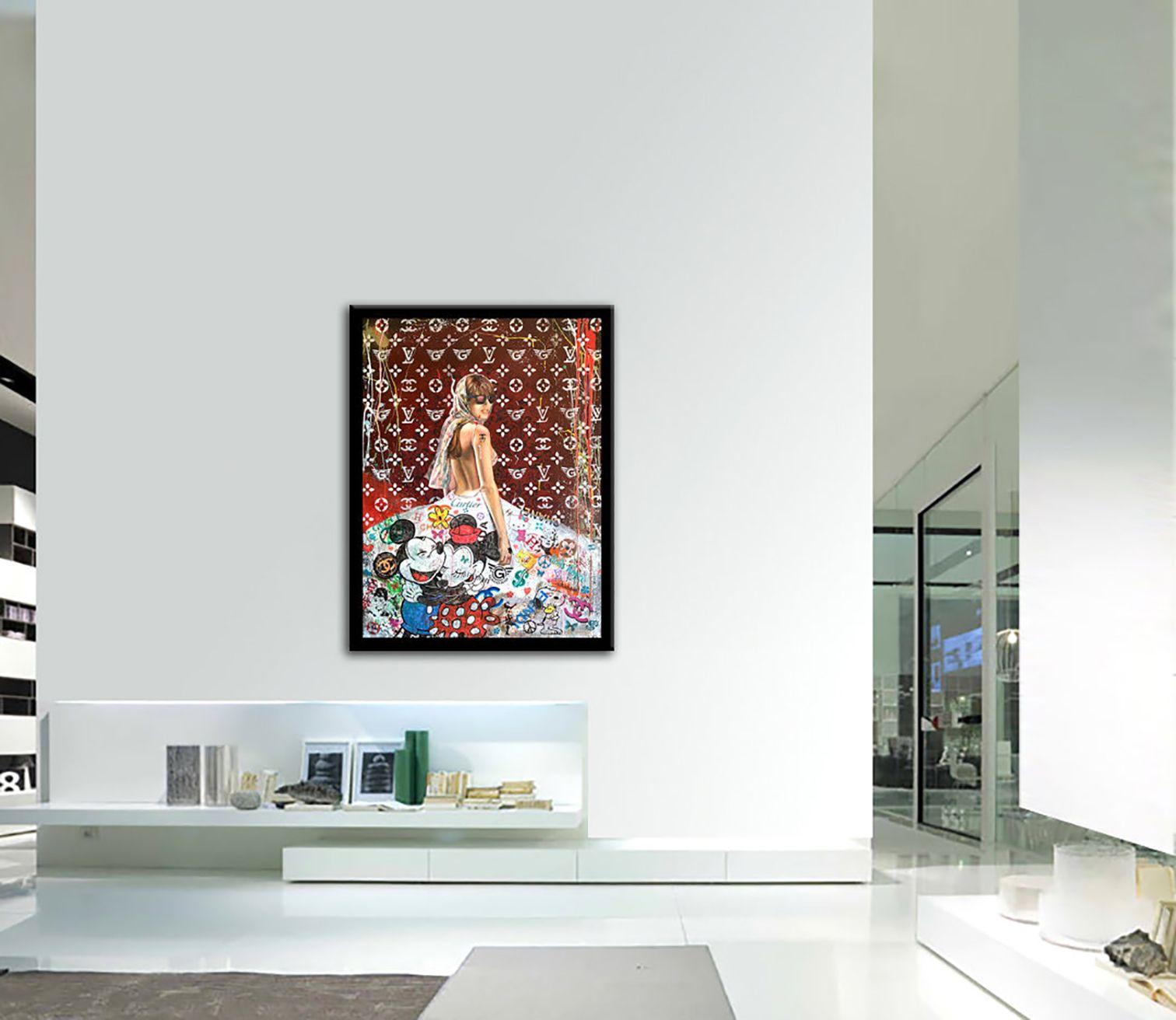 Original-Gemälde auf Leinwand.    Einzigartiges Pop-Art-Originalgemälde auf Leinwand von Gardani für Sie verfügbar. Handsigniert vom Künstler auf der Vorder- und Rückseite, mit offiziellem Gardani-Echtheitszertifikat mit einer einzigartigen