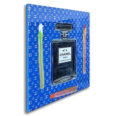 Chanel Bleu, Painting, Acrylic on Canvas