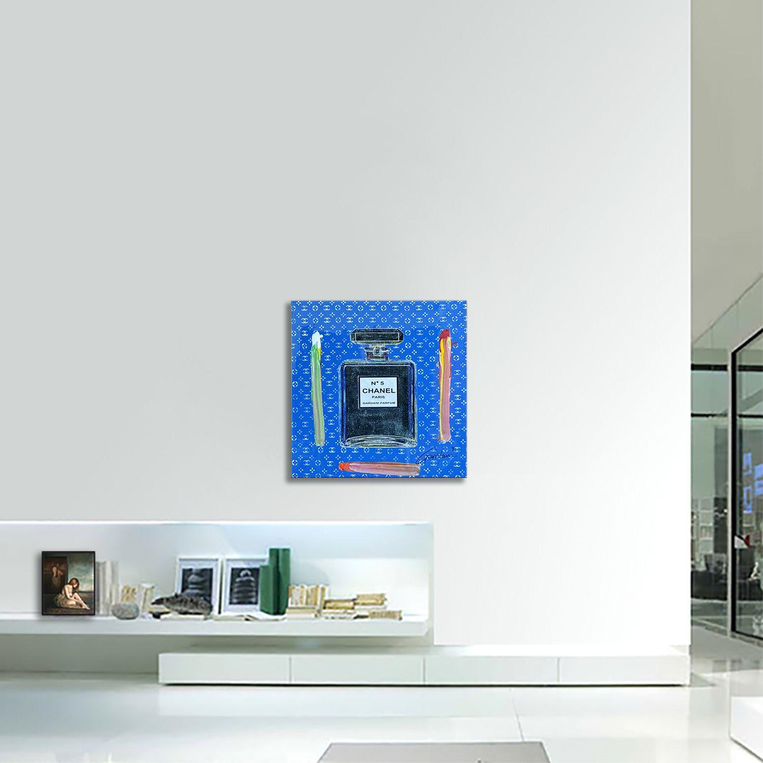 Chanel Bleu, Painting, Acrylic on Canvas For Sale 3