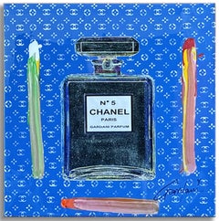Chanel Bleu, Painting, Acrylic on Canvas