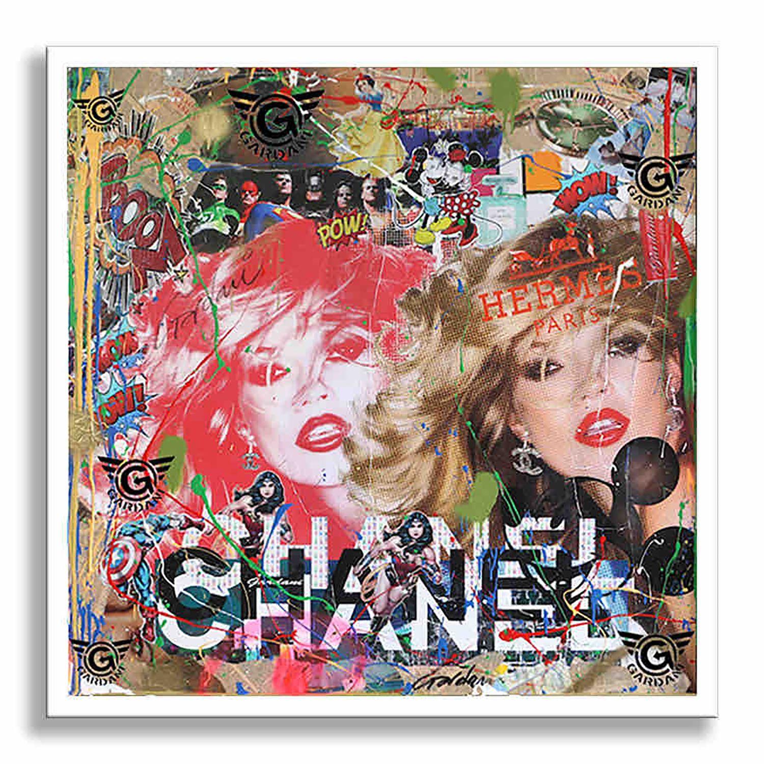 Chanel Kate Moss, Gemälde, Acryl auf Leinwand im Angebot 1
