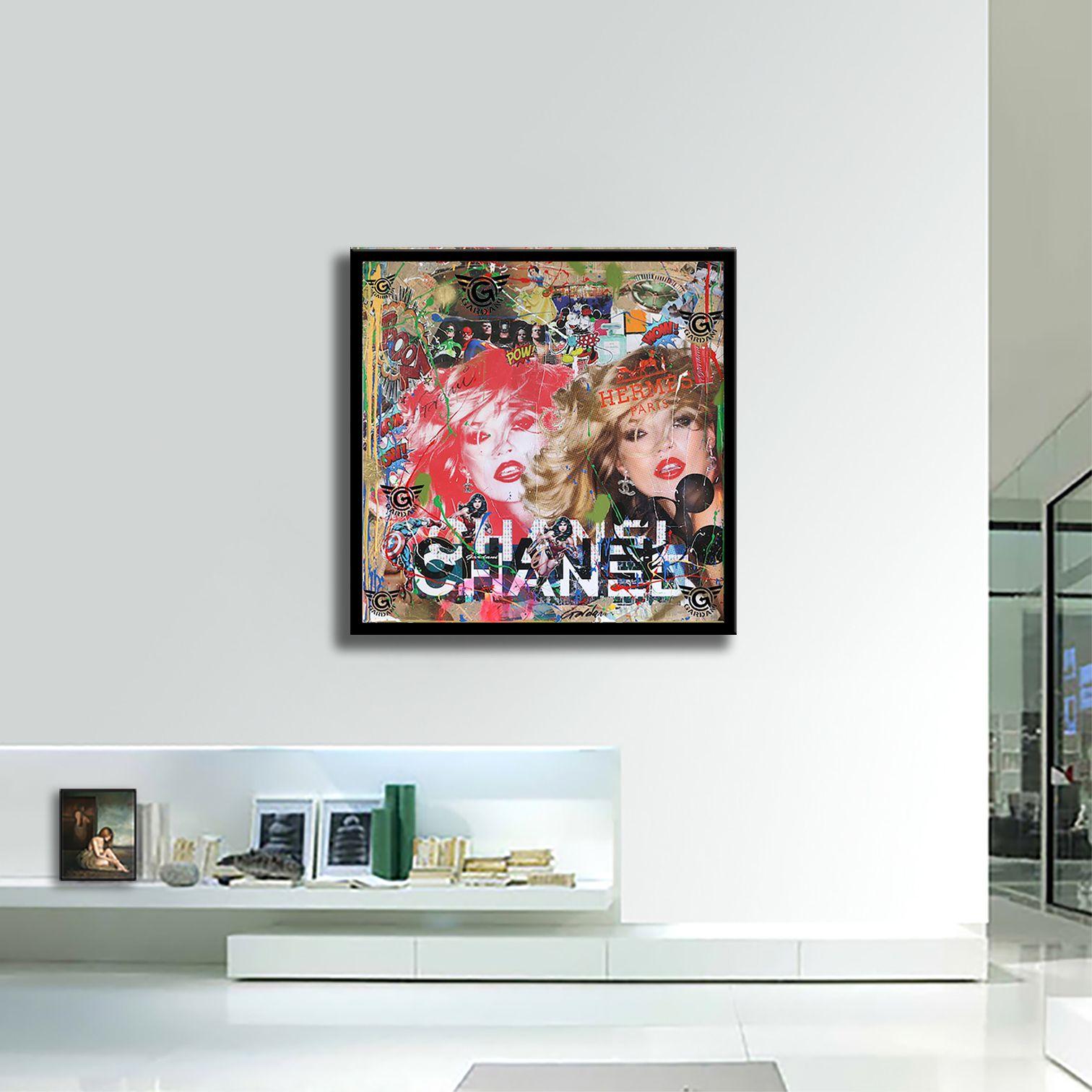 Chanel Kate Moss, Gemälde, Acryl auf Leinwand im Angebot 2