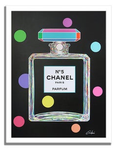 Chanel Love Dots â€“ Original Painting on canvas, Painting, Acrylic on Canvas