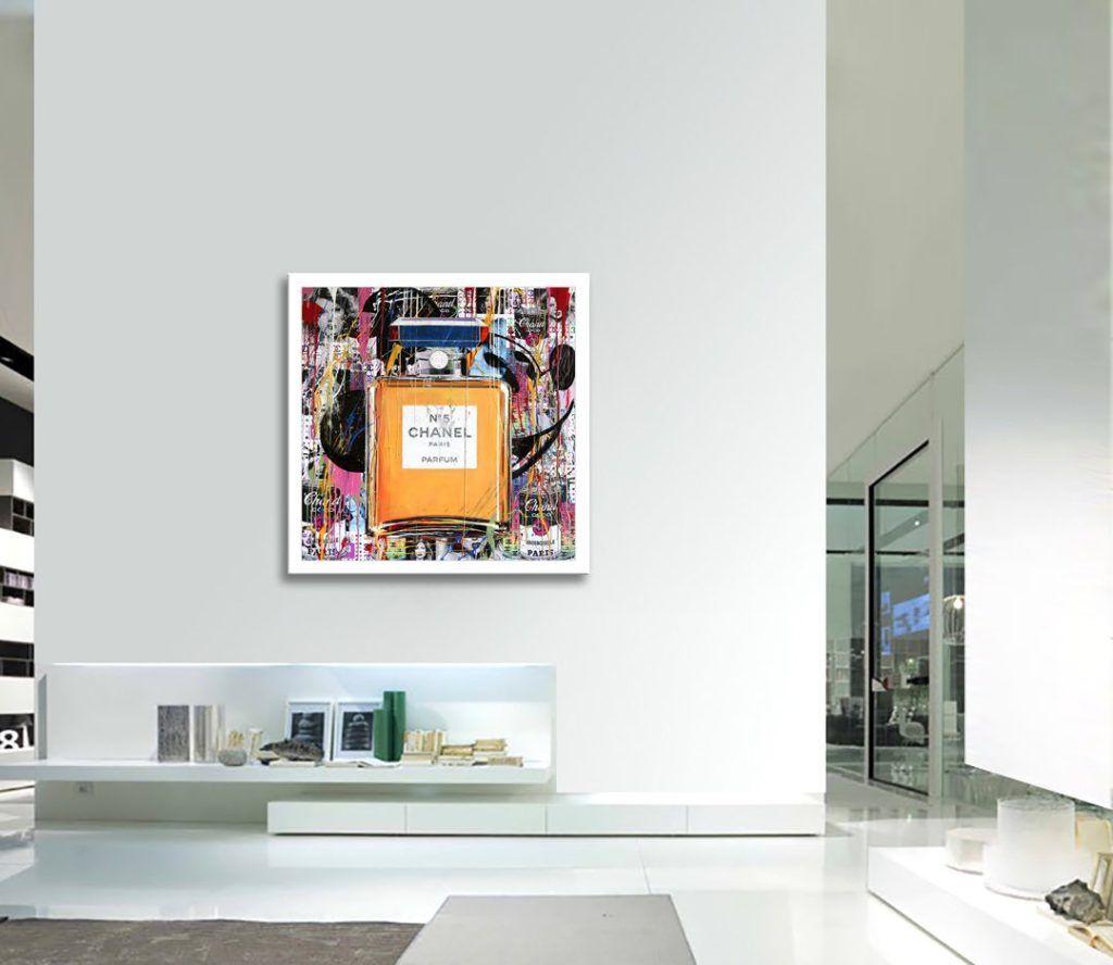 Chanel Moulin Rouge, Gemälde, Acryl auf Leinwand im Angebot 1