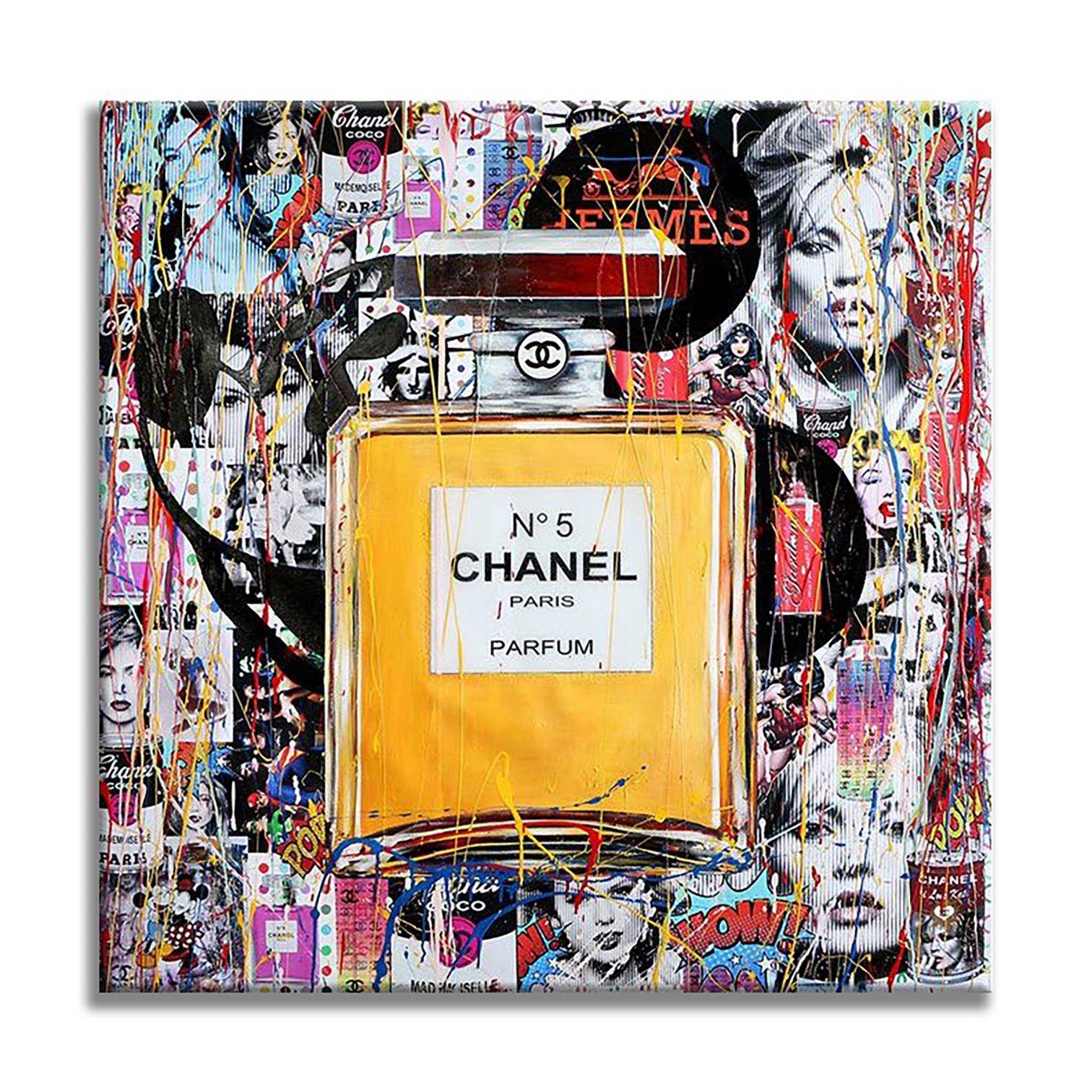 Chanel Paris Parfum, Pittura, Acrilico su tela in vendita 1