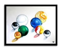 Crystal universe, Painting, Oil on Canvas