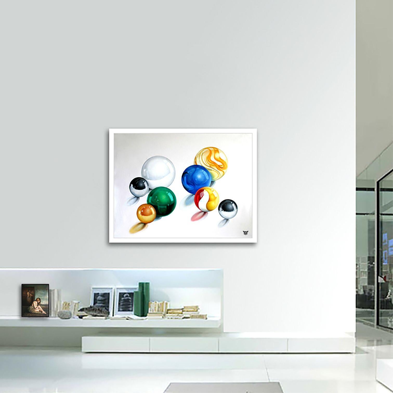 Crystal universe, Painting, Oil on Canvas For Sale 4