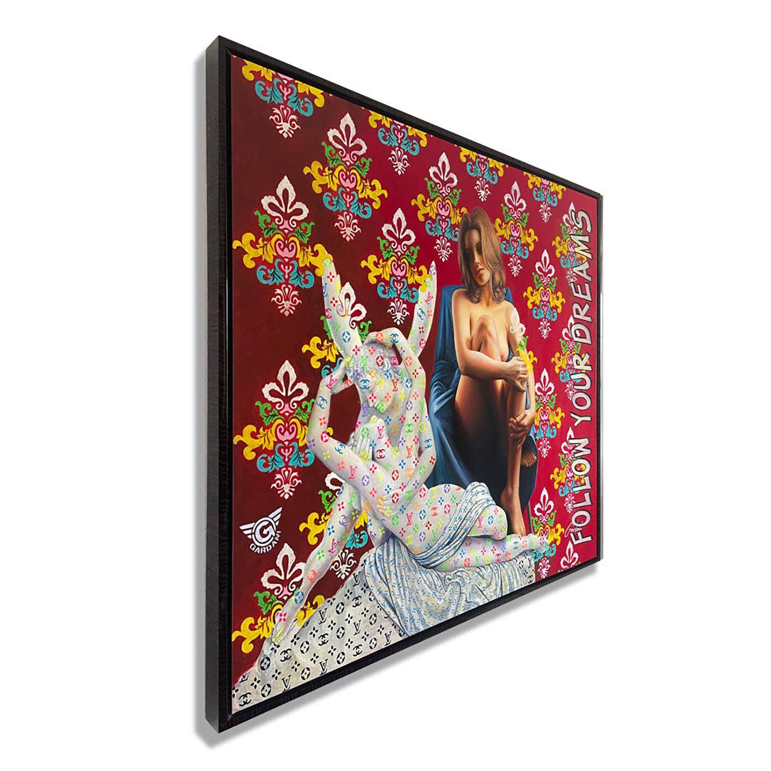 CupidâEs Kiss, Gemälde, Öl auf Leinwand (Realismus), Painting, von Gardani Art