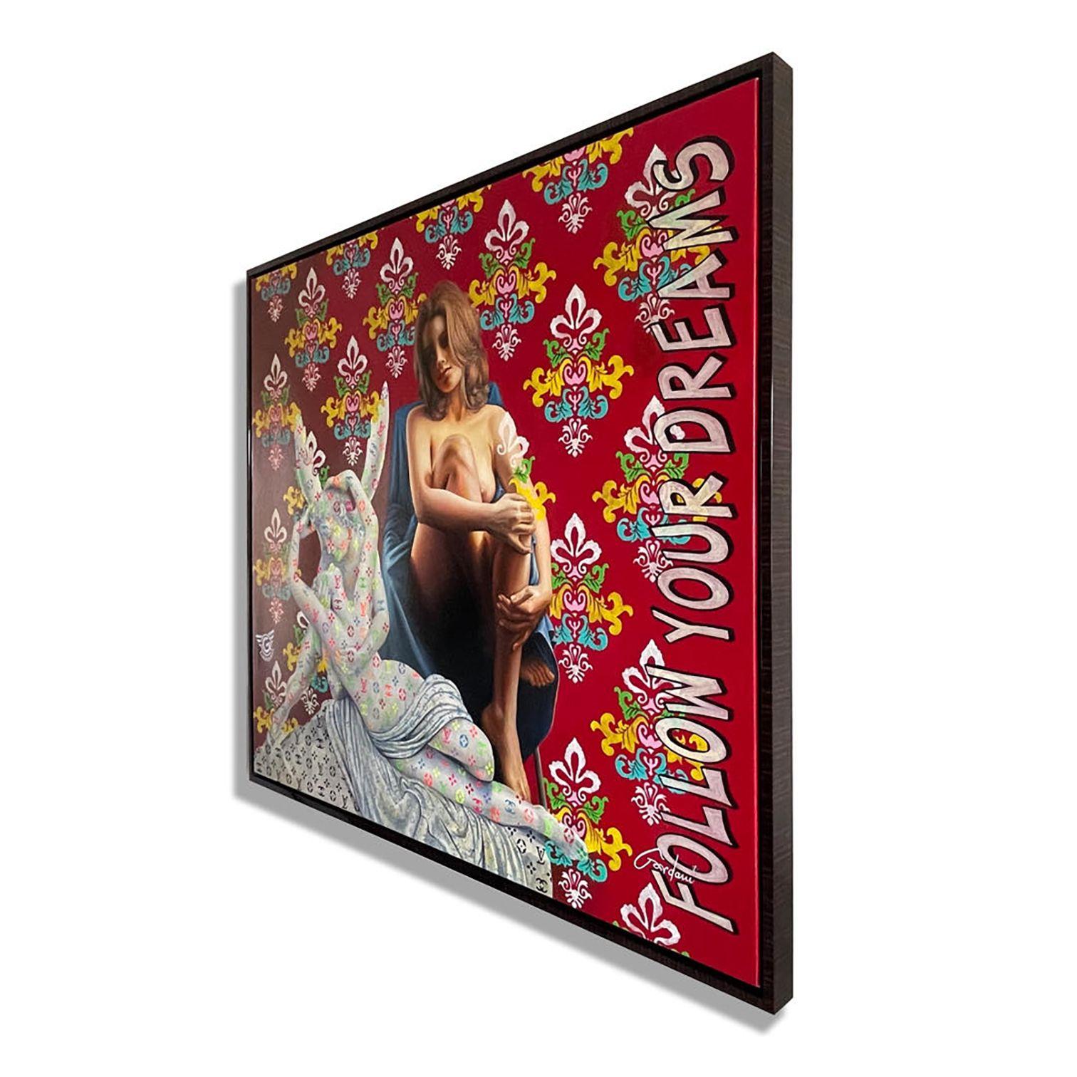 CupidâEs Kiss, Gemälde, Öl auf Leinwand im Angebot 1