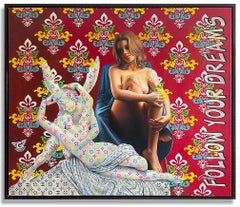 CupidâEs Kiss, Painting, Oil on Canvas