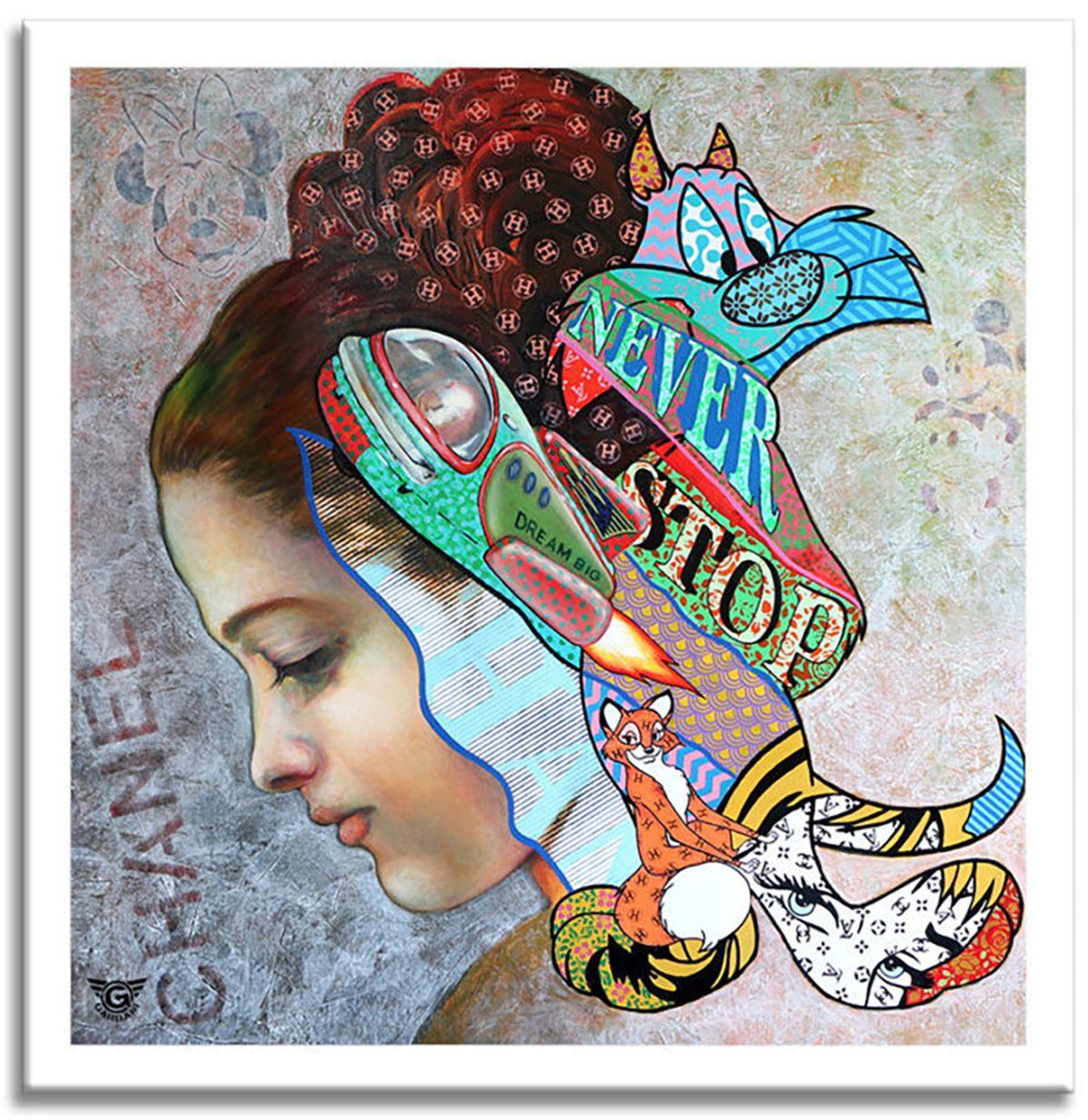 One-of-a-kind Pop Art Original Painting on Canvas by Gardani available for you. Hand signed by the Artist front and back, comes with official Gardani Certificate of Authenticity with a unique dollar bill sequence as a registration matching number of